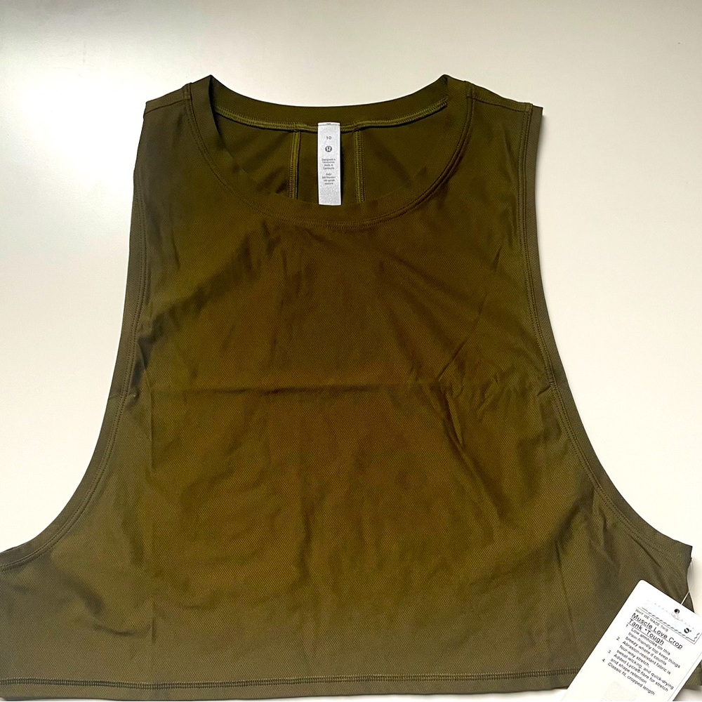 Nwt Lululemon Muscle Love Crop Tank  Tough Size 10